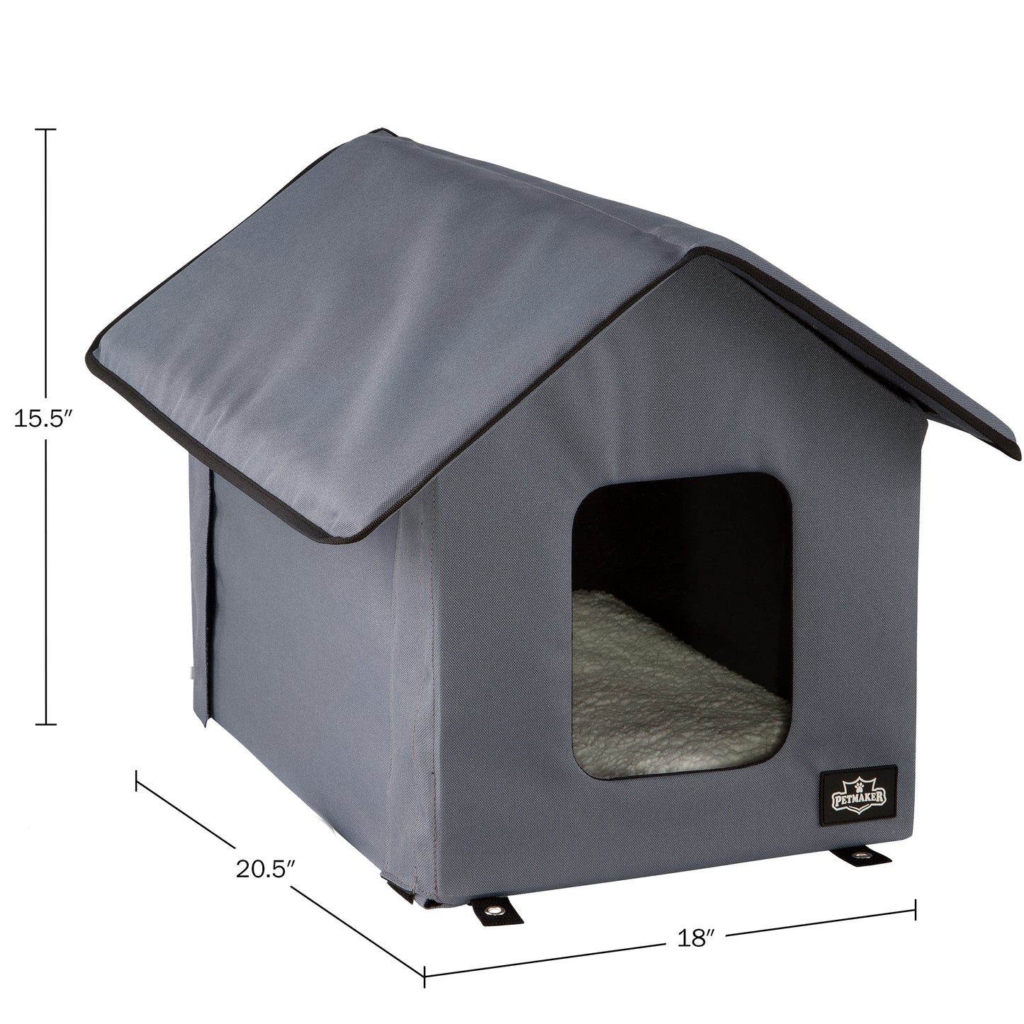 Heated Cat House with Sherpa Pad