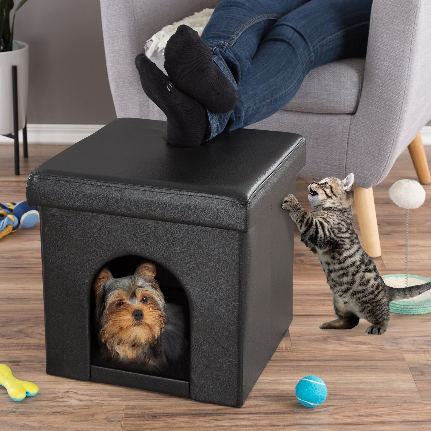 Collapsible Pet House Ottoman