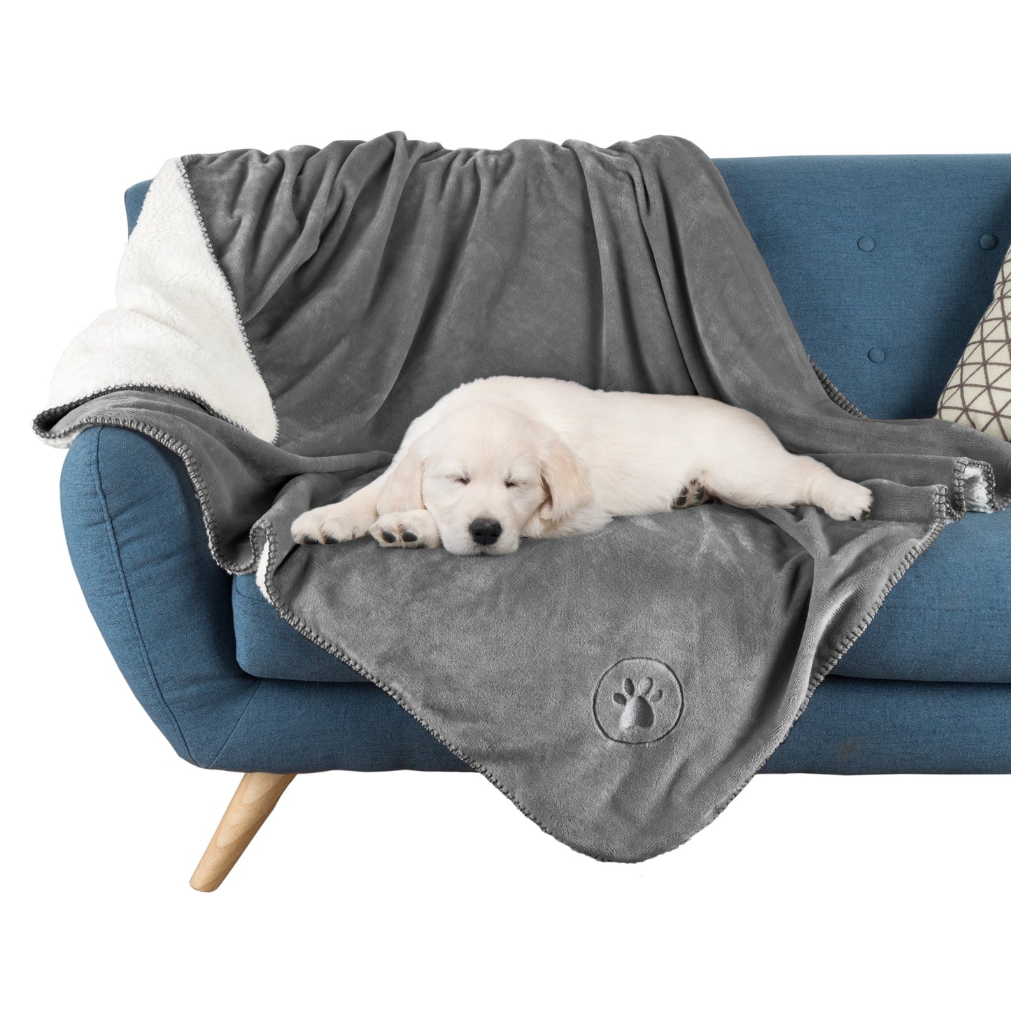 PETMAKER 50x60-Inch Waterproof Dog Blanket, Gray