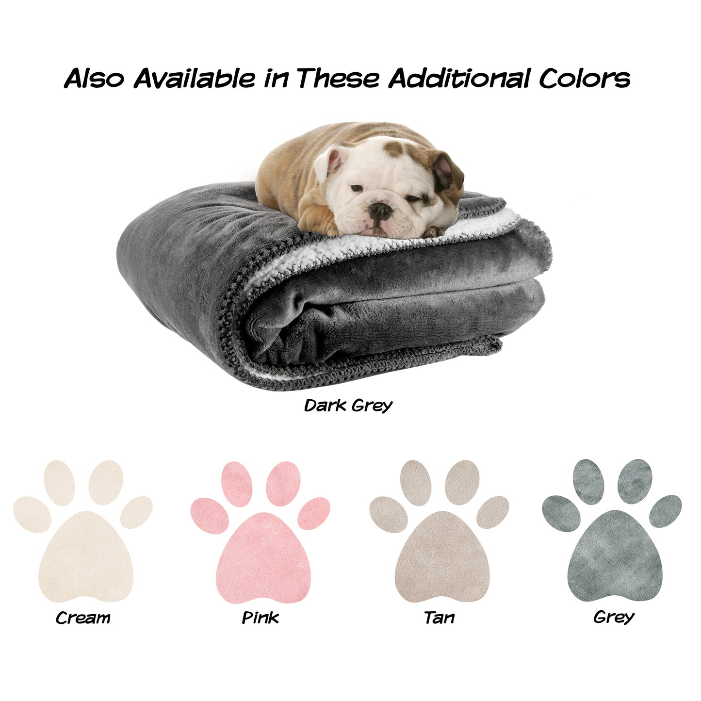 PETMAKER 50x60in Waterproof Dog Blanket, Charcoal