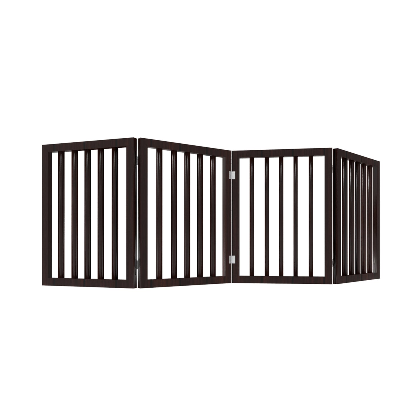 PETMAKER 4-Panel Indoor Foldable Pet Gate, Brown