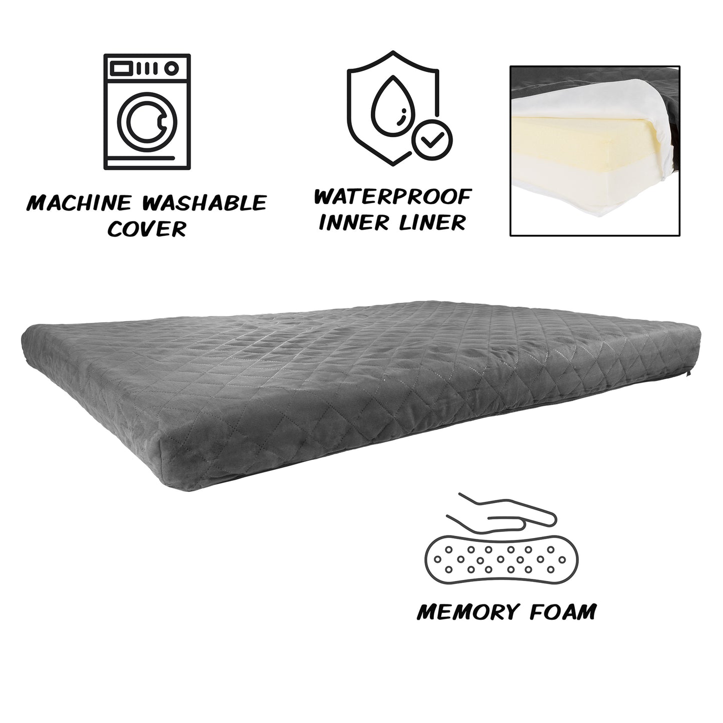 2-Layer Memory Foam Dog Bed