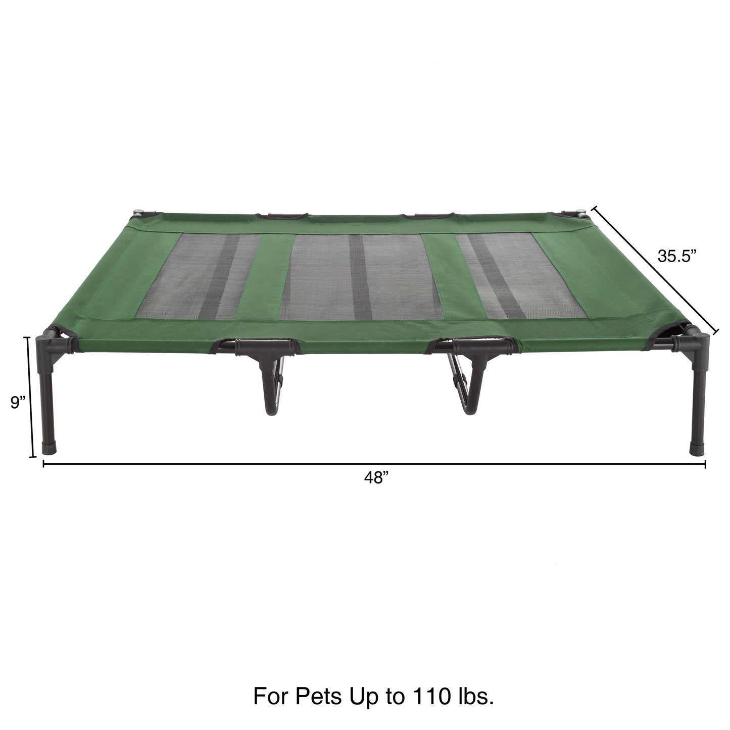 PETMAKER 48x35.5 Elevated Dog Bed, Green
