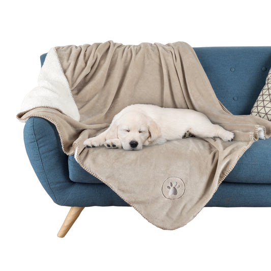 PETMAKER 50x60-Inch Waterproof Dog Blanket, Tan